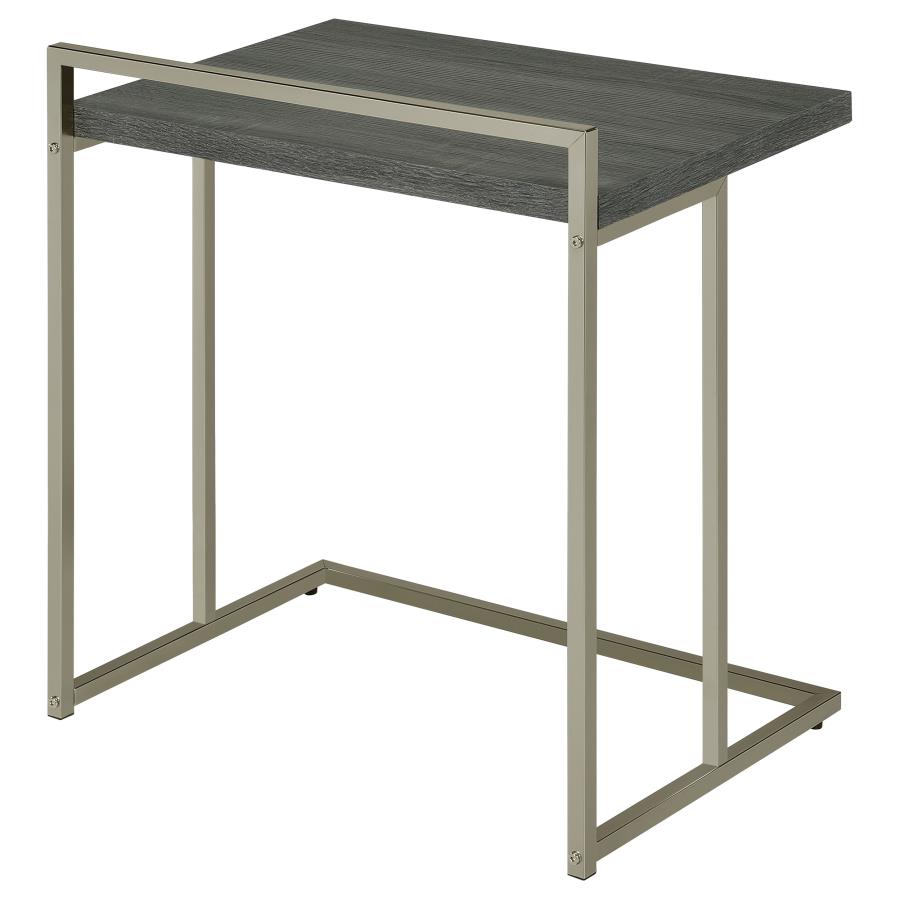 (image for) Dani Rectangular C-Shaped Sofa Side Table Weathered Grey