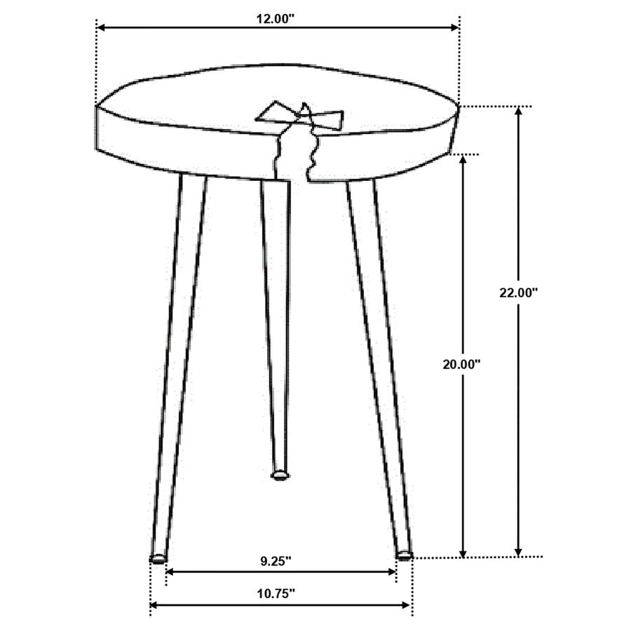 (image for) Keith Round Solid Tree Trunk Side Table Natural and Black