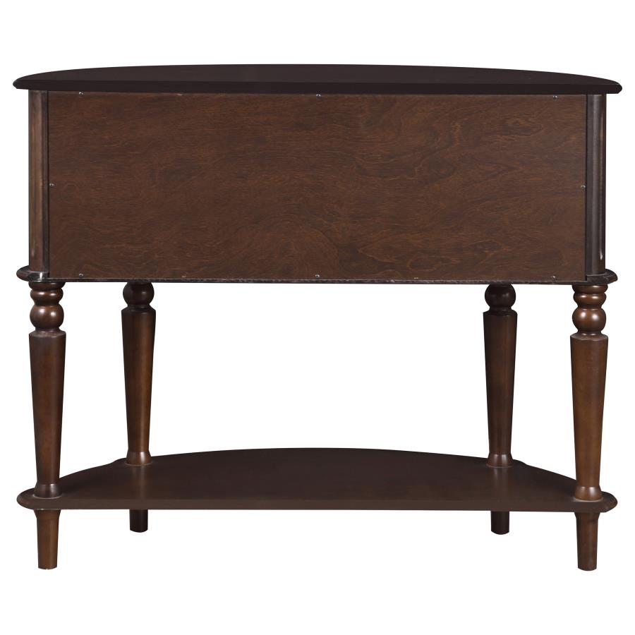 (image for) Brenda 2-door Demilune Wood Entryway Console Table Brown