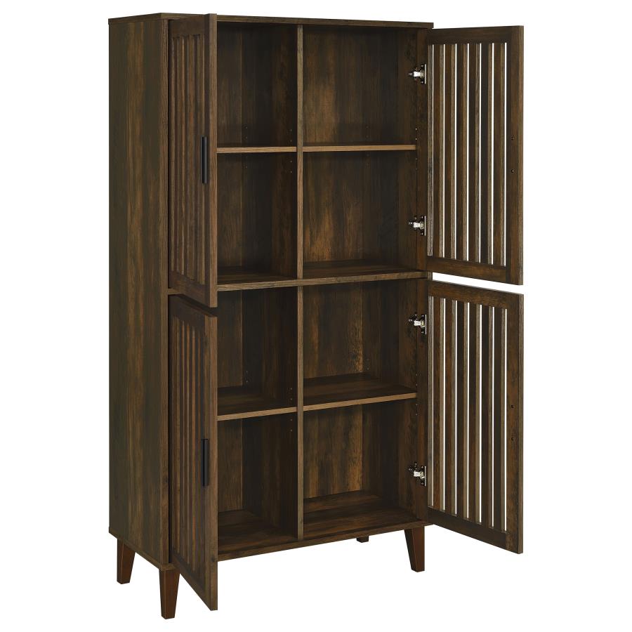 (image for) Elouise 4-door Engineered Wood Tall Accent Cabinet Dark Pine