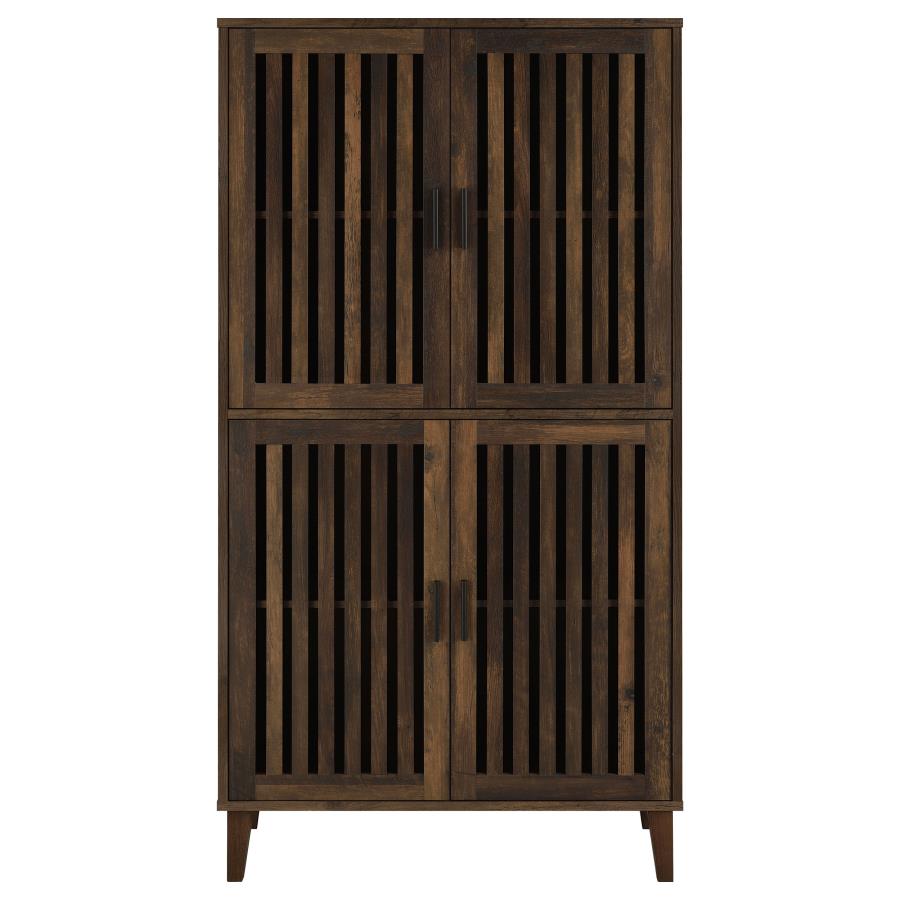 (image for) Elouise 4-door Engineered Wood Tall Accent Cabinet Dark Pine