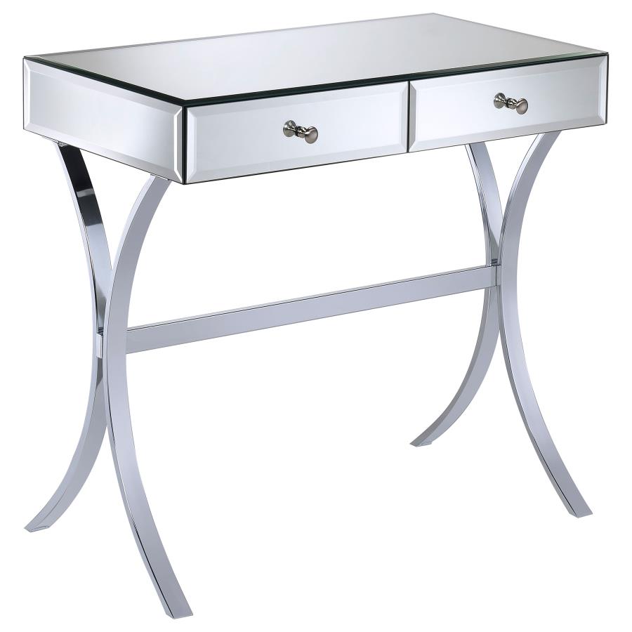 (image for) Scilla 2-drawer Mirrored Entryway Console Table Chrome - Click Image to Close