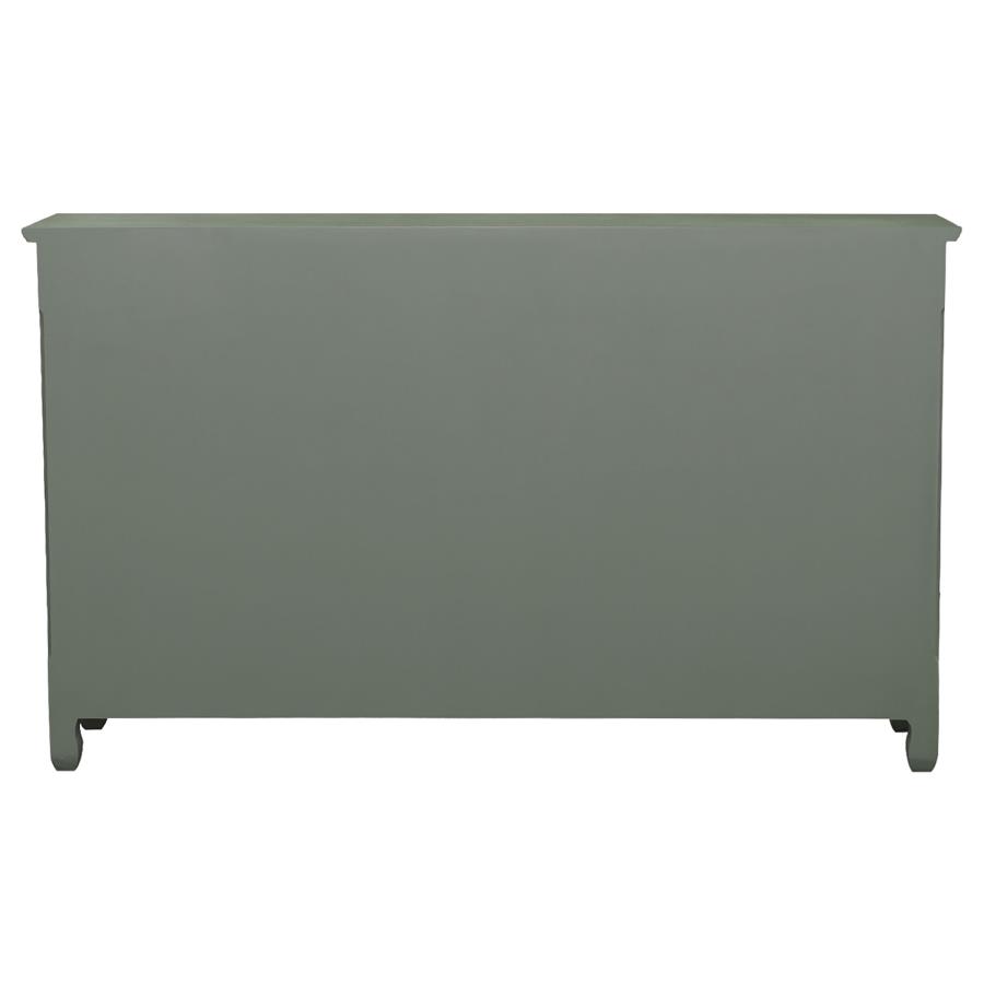 (image for) Madeline 3-drawer Scrollwork Accent Cabinet Antique Green