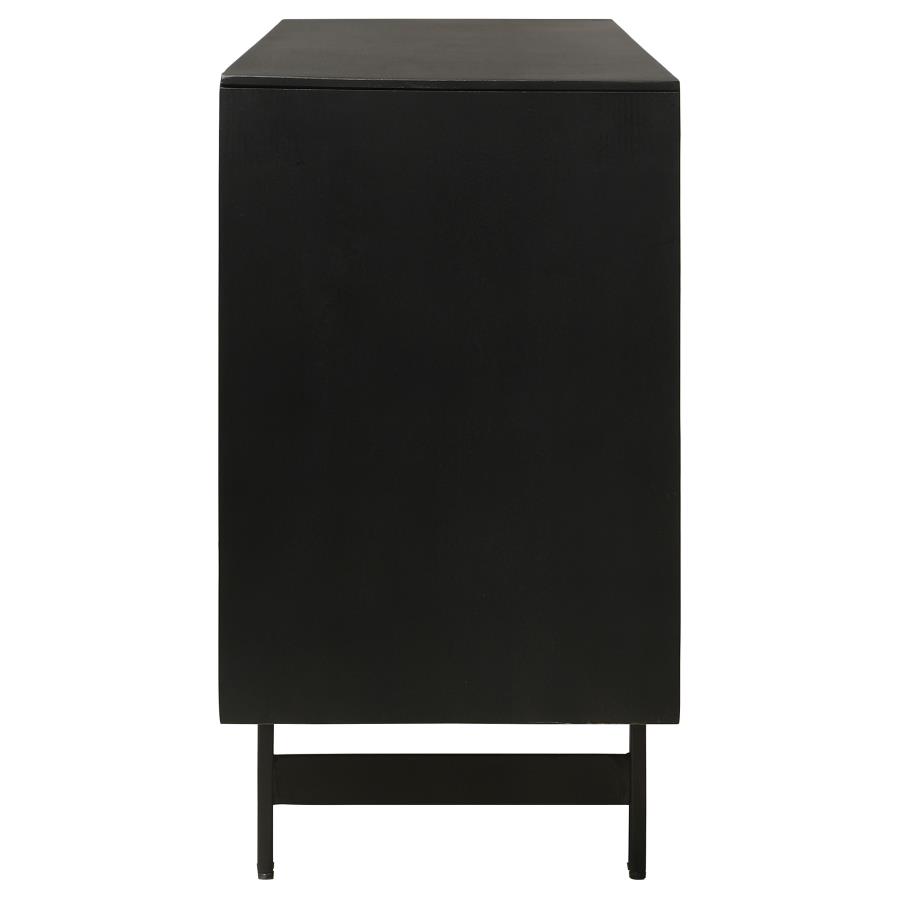 (image for) Aminah 3-door Wood Accent Cabinet Natural and Black