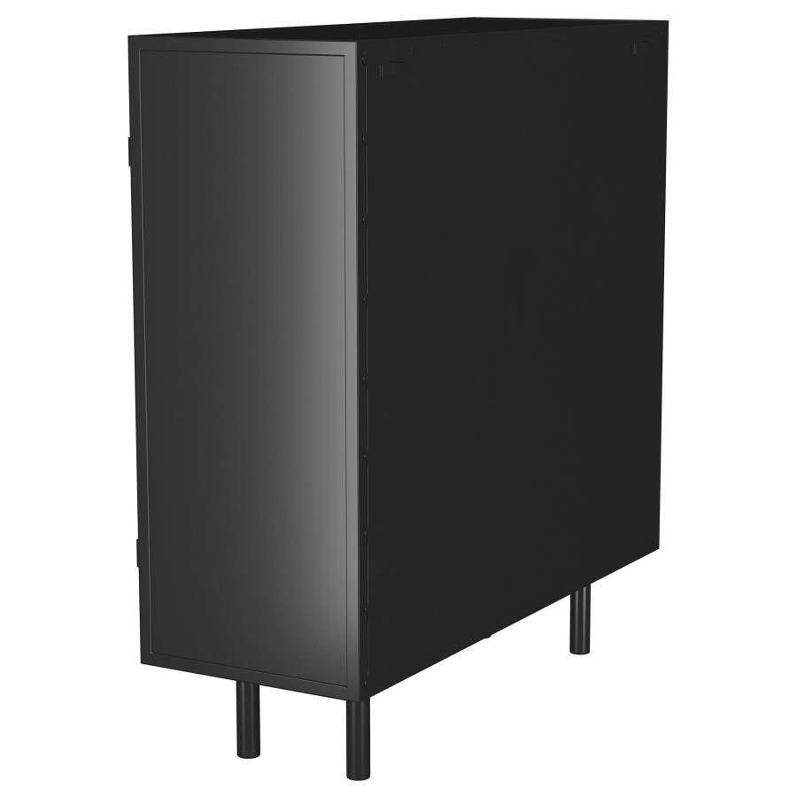 (image for) Dalia 2-door Accent Storage Cabinet with Shelving Black