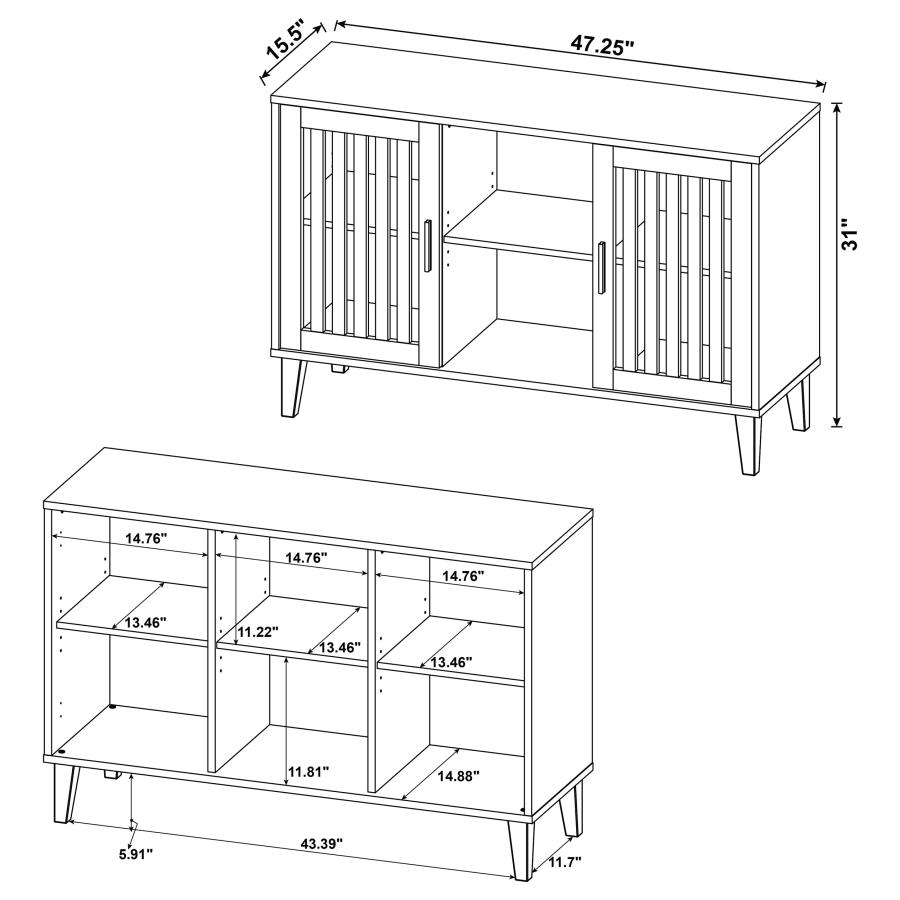 (image for) Torin 2-door Engineered Wood Accent Cabinet Dark Pine