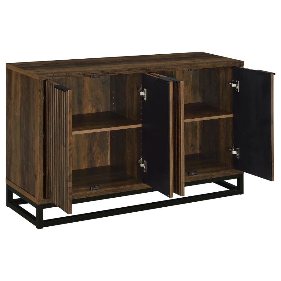 (image for) Ryatt 4-door Engineered Wood Accent Cabinet Dark Pine