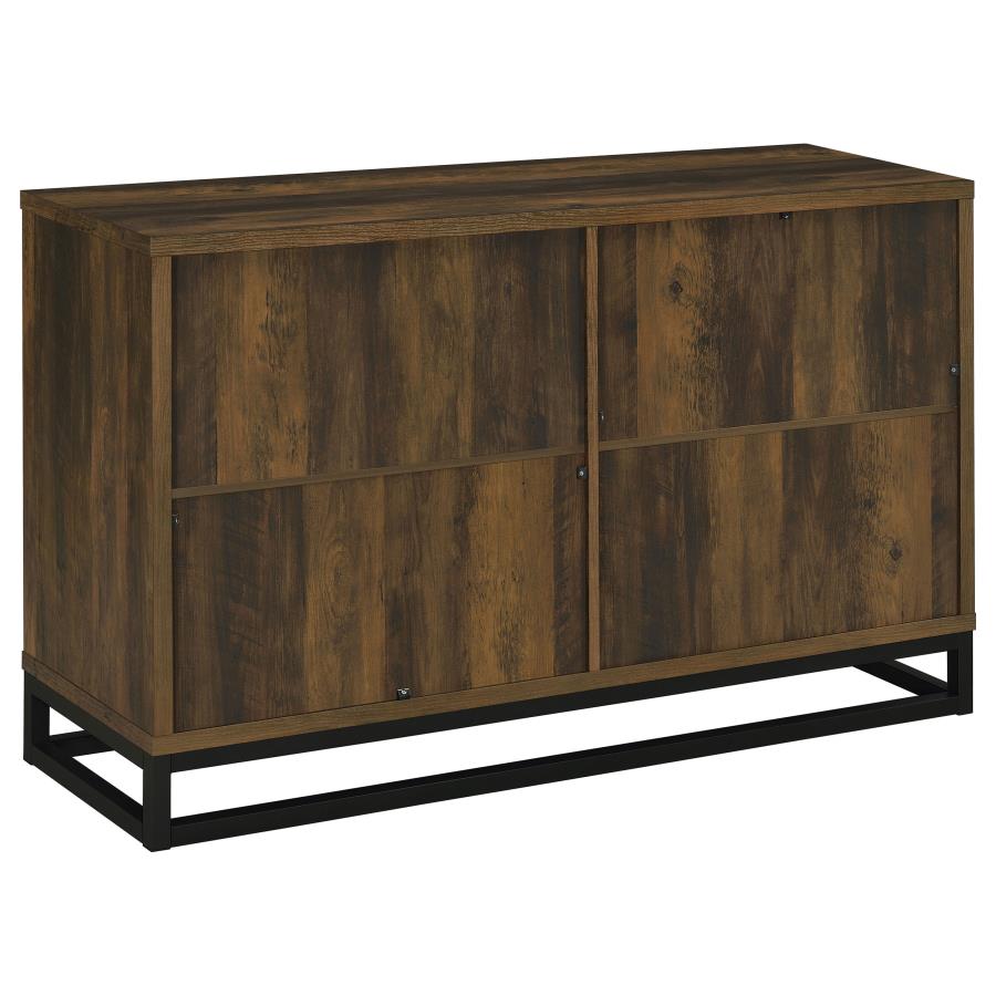 (image for) Ryatt 4-door Engineered Wood Accent Cabinet Dark Pine