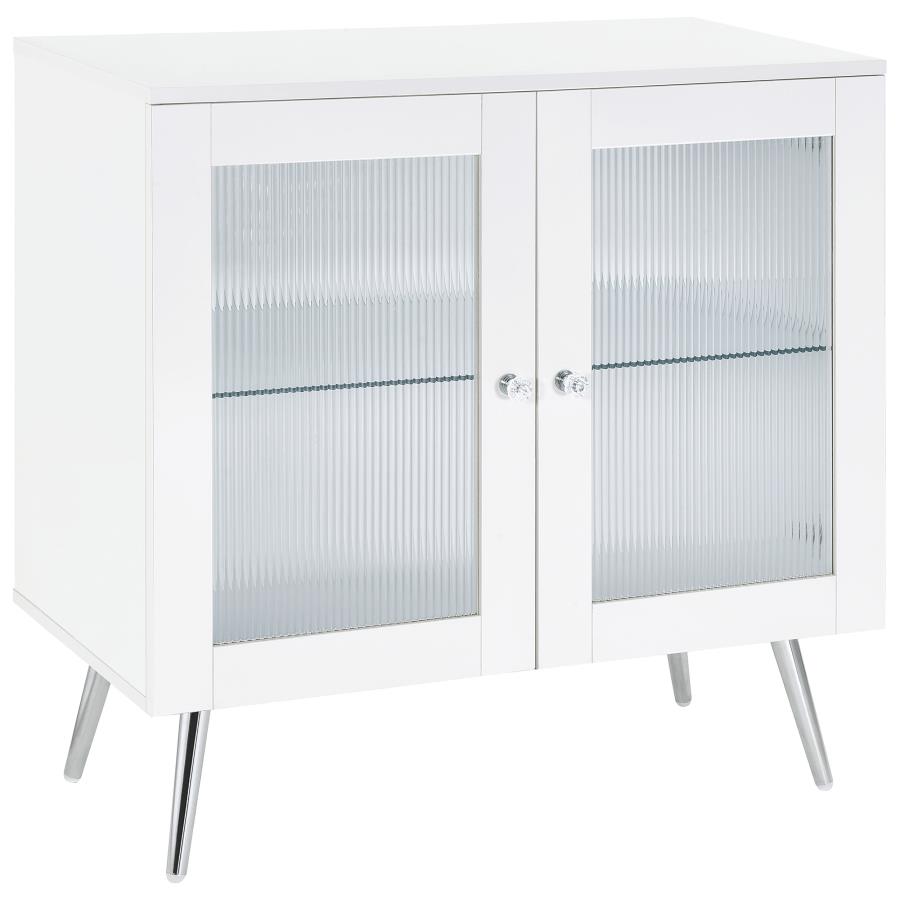 (image for) Nieta 2-door Engineered Wood Accent Cabinet White High Gloss