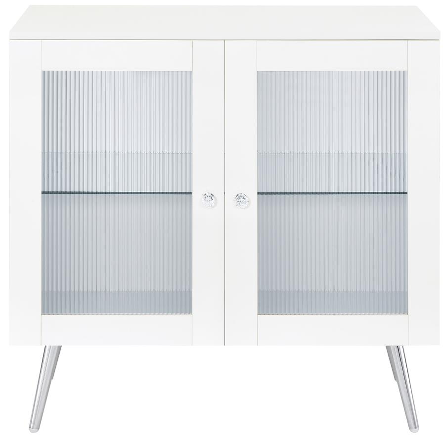 (image for) Nieta 2-door Engineered Wood Accent Cabinet White High Gloss