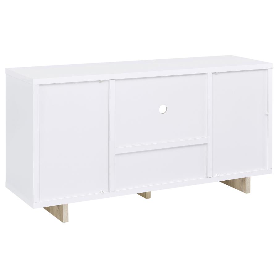 (image for) Dalton 2-door Storage Credenza White and Distressed Pine