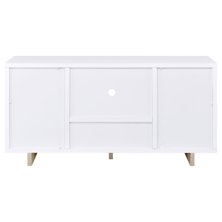 (image for) Dalton 2-door Storage Credenza White and Distressed Pine