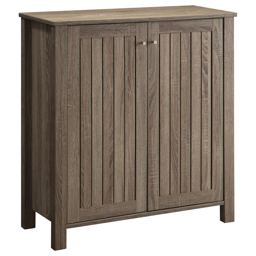 (image for) Marisa 4-shelf Engineered Wood Shoe Cabinet Dark Taupe - Click Image to Close