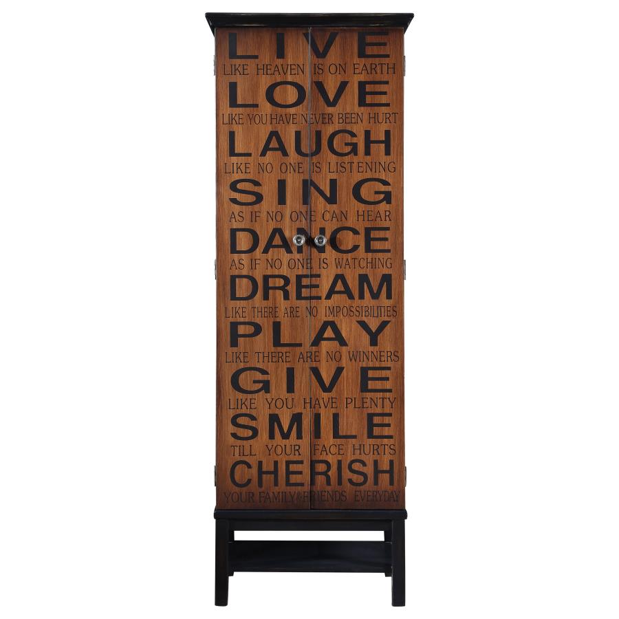 (image for) Lovegood 2-door Wood Tall Storage Cabinet Black and Brown