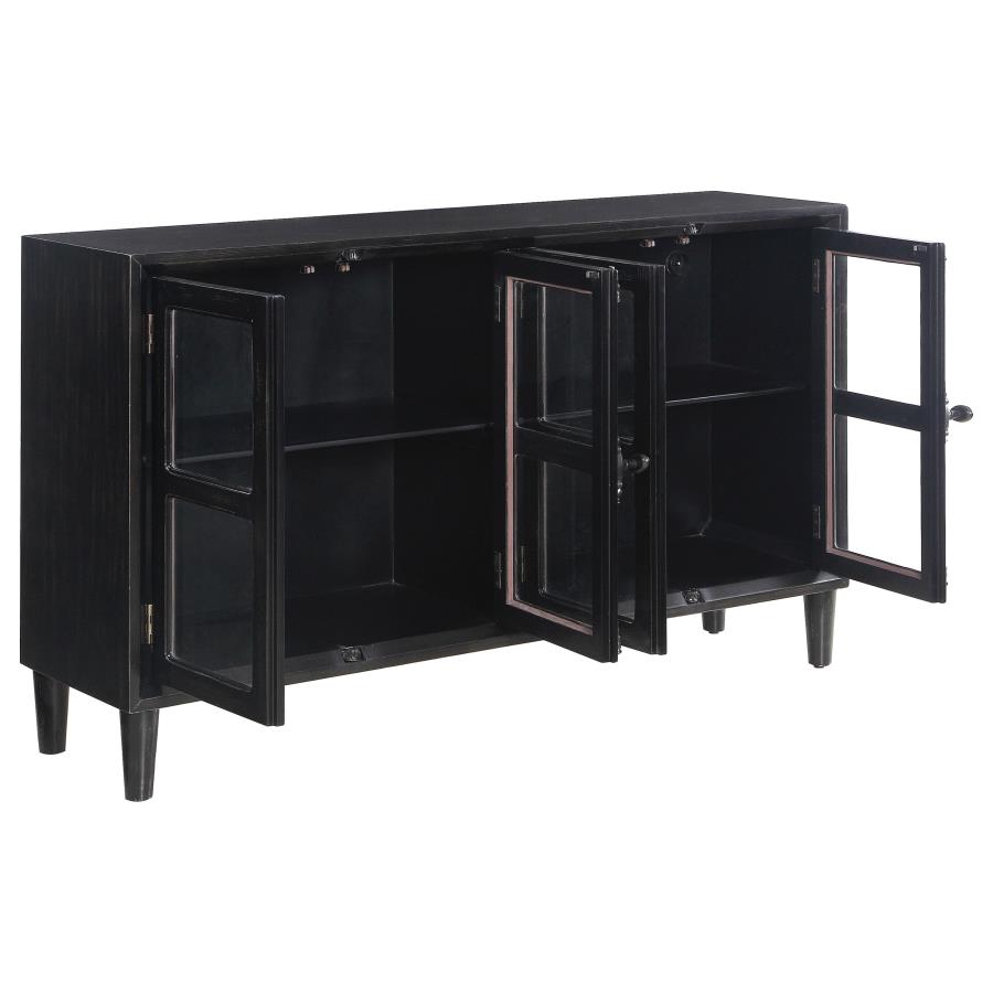 (image for) Sylvia 4-door Accent Cabinet Black