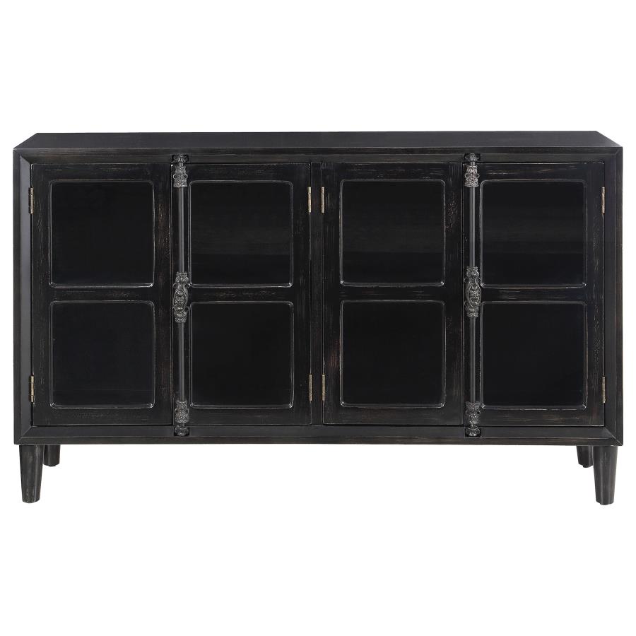 (image for) Sylvia 4-door Accent Cabinet Black