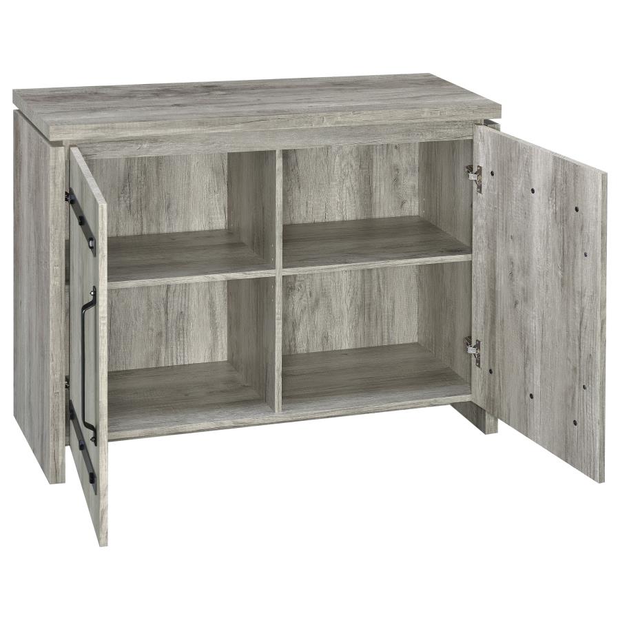 (image for) Enoch 2-door Engineered Wood Accent Cabinet Grey Driftwood