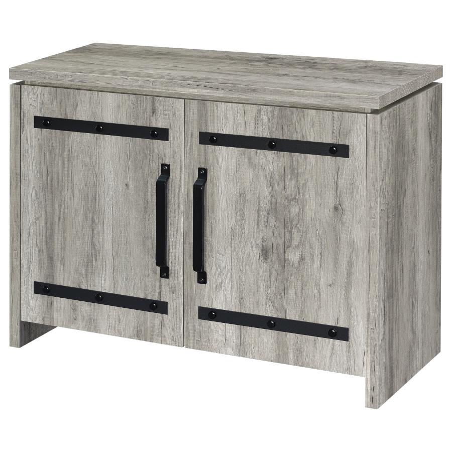 (image for) Enoch 2-door Engineered Wood Accent Cabinet Grey Driftwood