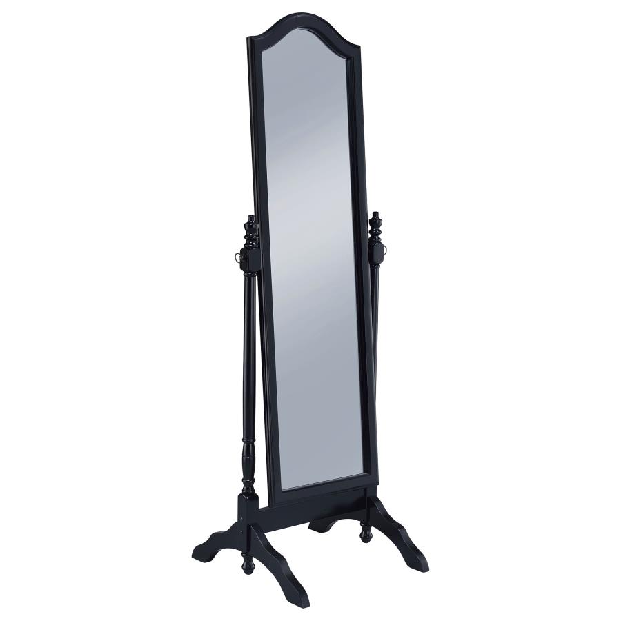 (image for) Cabot Wood Adjustable Full Length Cheval Mirror Black