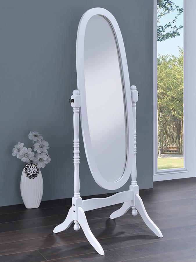 (image for) Foyet Wood Adjustable Full Length Cheval Mirror White