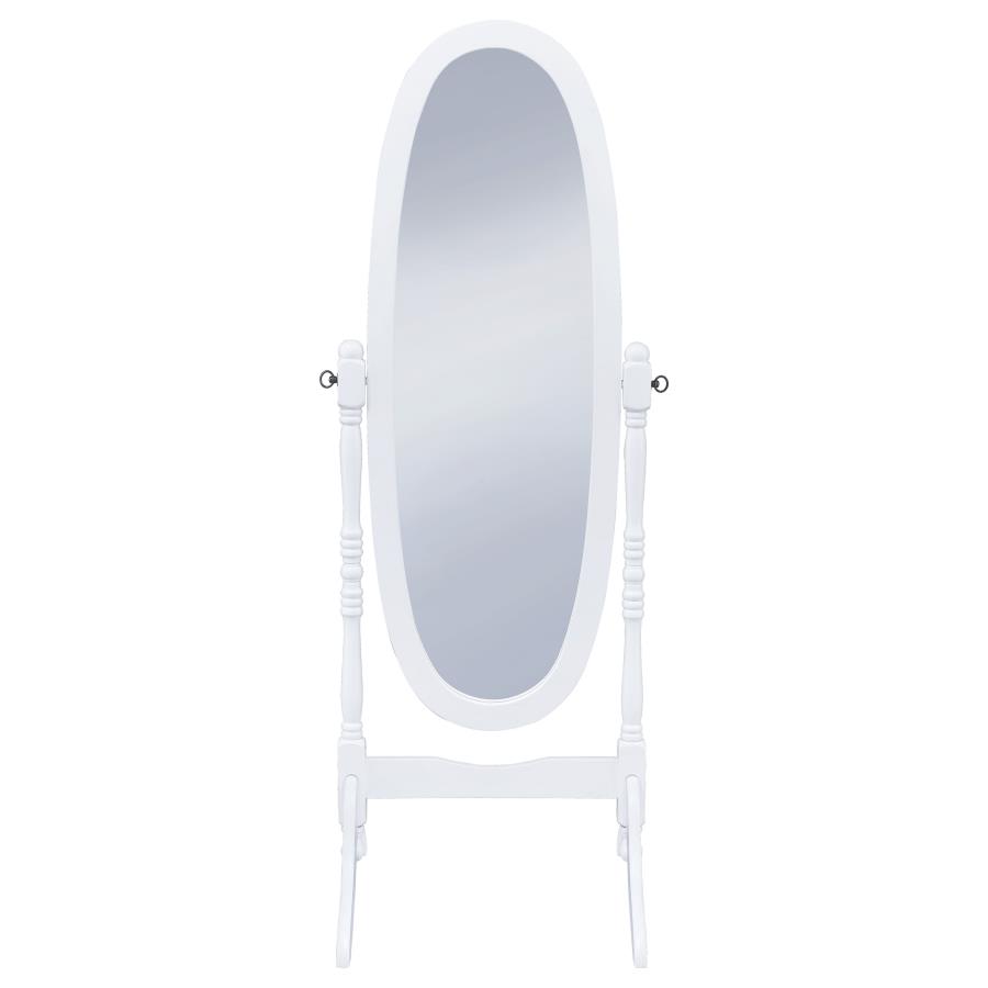 (image for) Foyet Wood Adjustable Full Length Cheval Mirror White