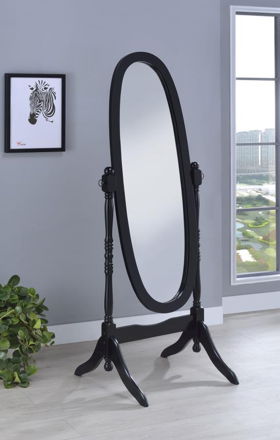 (image for) Foyet Wood Adjustable Full Length Cheval Mirror Black