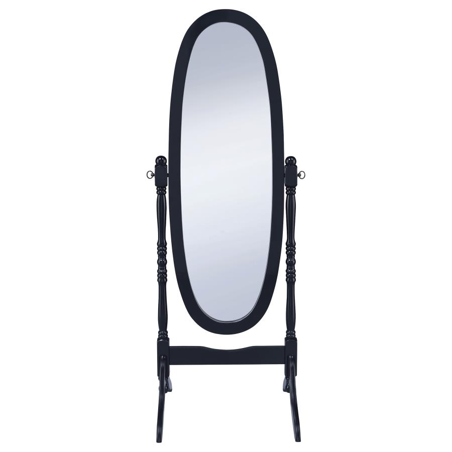 (image for) Foyet Wood Adjustable Full Length Cheval Mirror Black