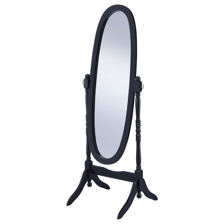 (image for) Foyet Wood Adjustable Full Length Cheval Mirror Black