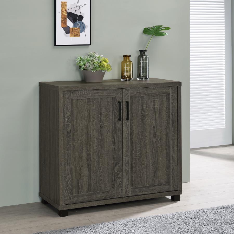 (image for) Filch Wood 2-door Accent Cabinet Weathered Grey