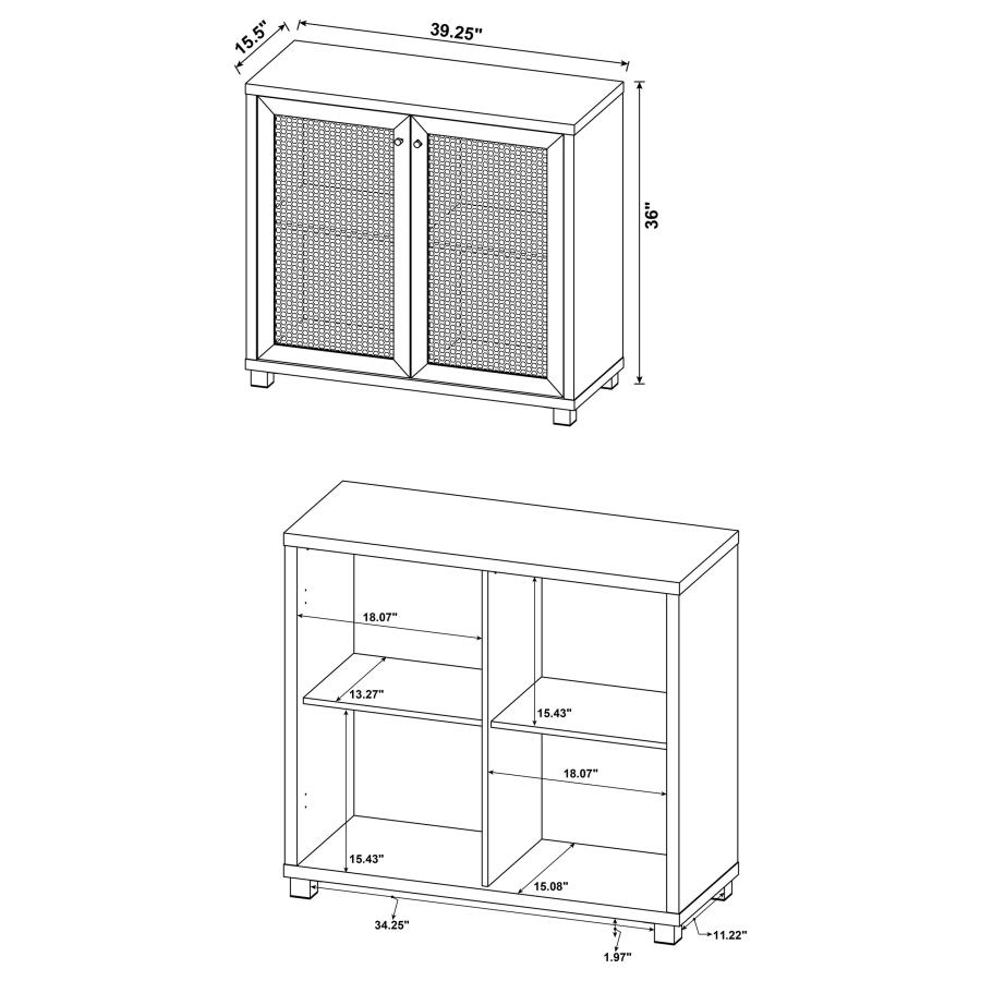 (image for) Mchale 2-door Engineered Wood Accent Cabinet Golden Oak