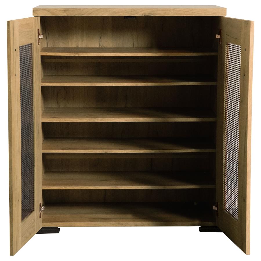 (image for) Bristol 6-shelf Engineered Wood Shoe Cabinet Golden Oak