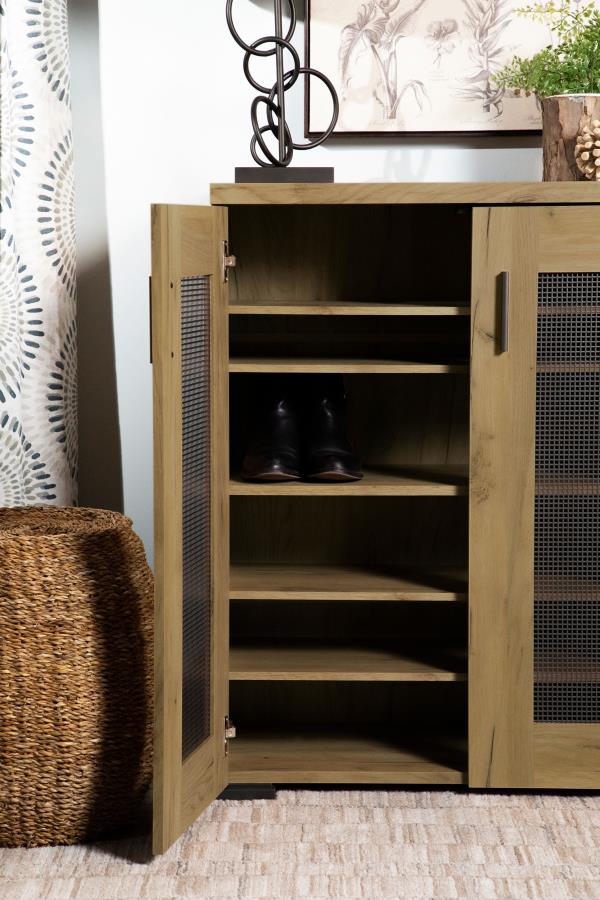 (image for) Bristol 6-shelf Engineered Wood Shoe Cabinet Golden Oak