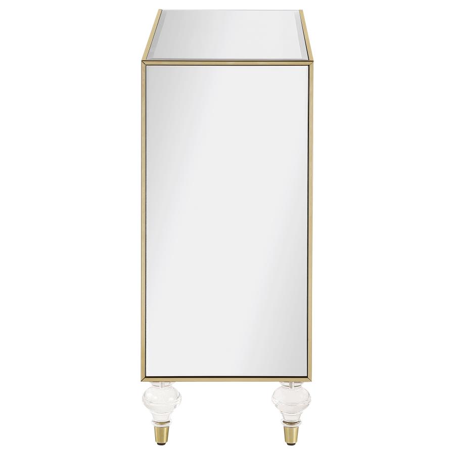 (image for) Lupin 2-door Mirrored Storage Accent Cabinet Champagne