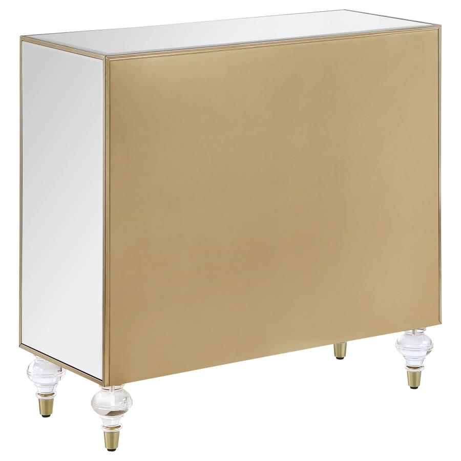 (image for) Lupin 2-door Mirrored Storage Accent Cabinet Champagne