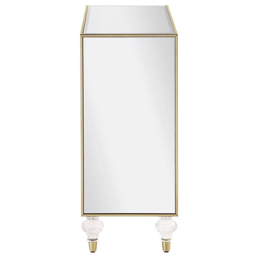 (image for) Lupin 2-door Mirrored Storage Accent Cabinet Champagne