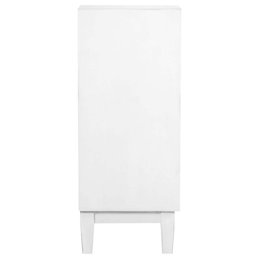 (image for) Gambon 2-door Wood Honeycomb Pattern Accent Cabinet White