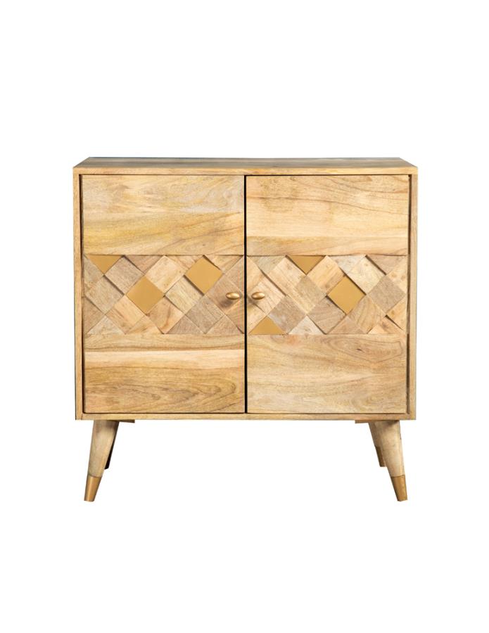 (image for) Alyssum 2-door Mango Wood Accent Cabinet Natural