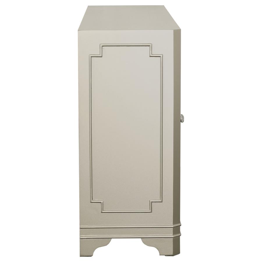 (image for) Toula 4-door Accent Cabinet Smoke and Champagne