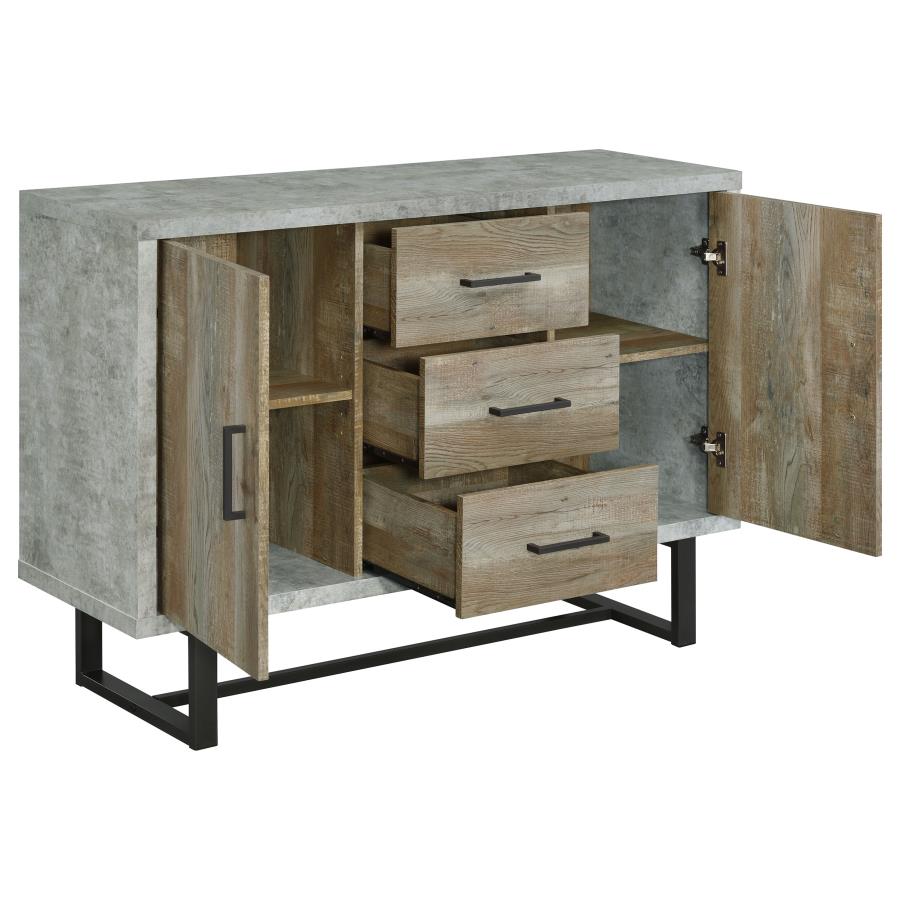 (image for) Abelardo 3-drawer Engineered Wood Cabinet Weathered Oak