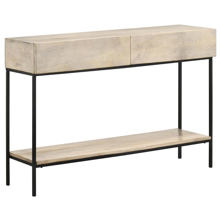 (image for) Rubeus 2-drawer Wood Entryway Console Table White Washed