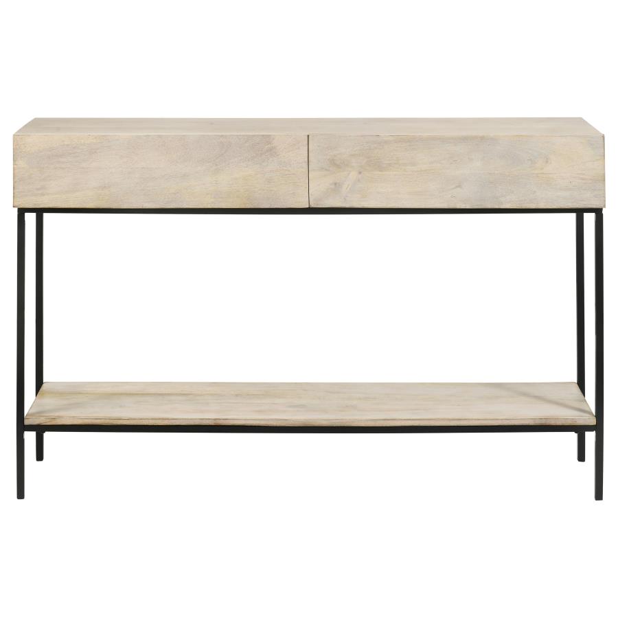 (image for) Rubeus 2-drawer Wood Entryway Console Table White Washed