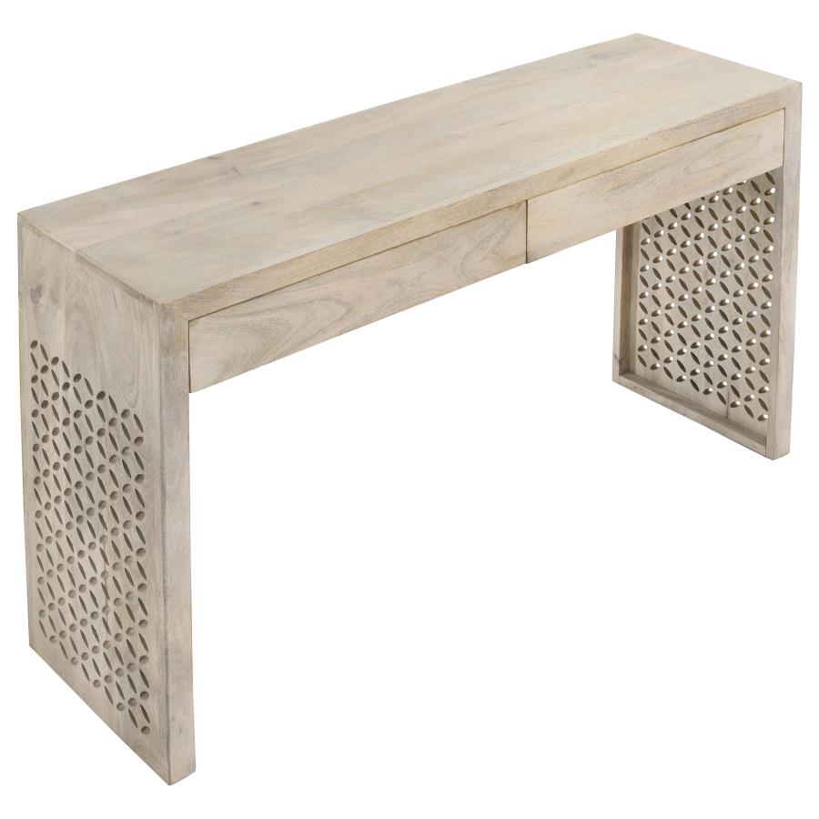 (image for) Rickman 2-drawer Wood Entryway Console Table White Washed