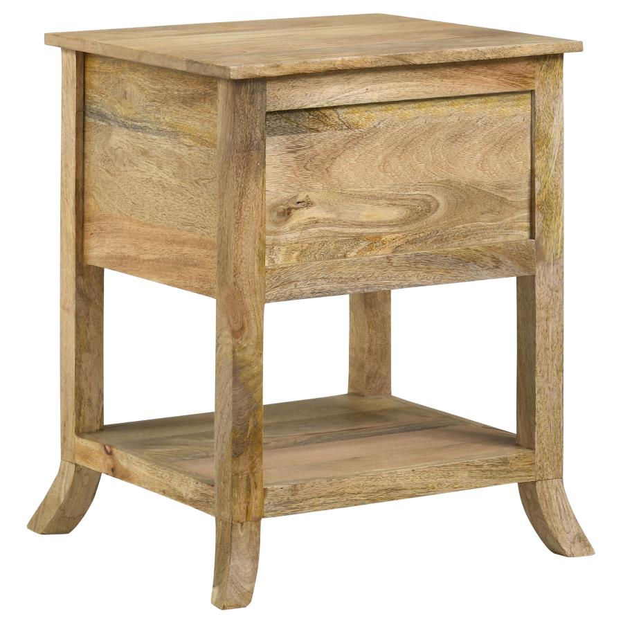 (image for) Russo 2-drawer Accent Side End Table Natural Mango