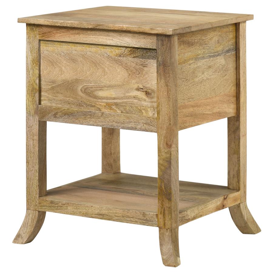 (image for) Russo 2-drawer Accent Side End Table Natural Mango