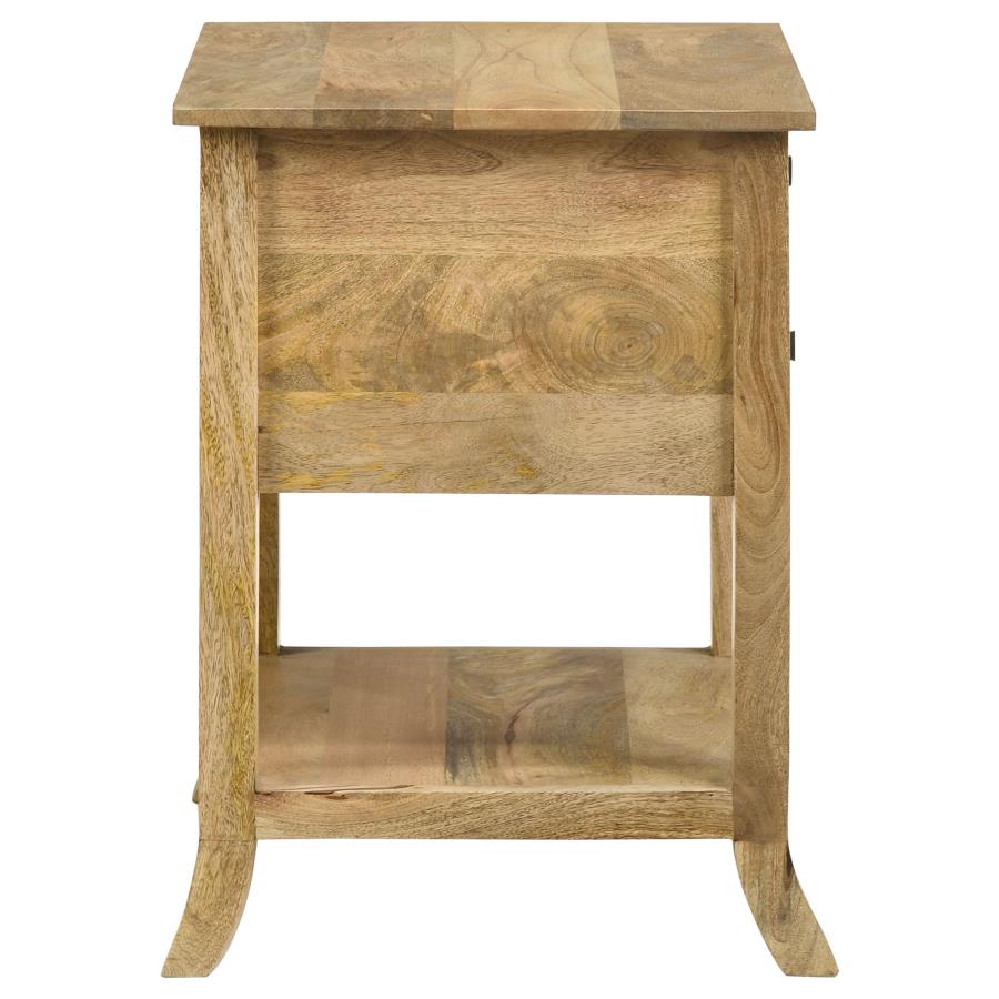 (image for) Russo 2-drawer Accent Side End Table Natural Mango