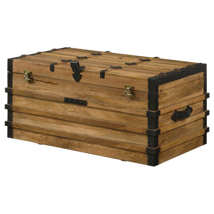 (image for) Simmons Wood Storage Trunk Natural and Black