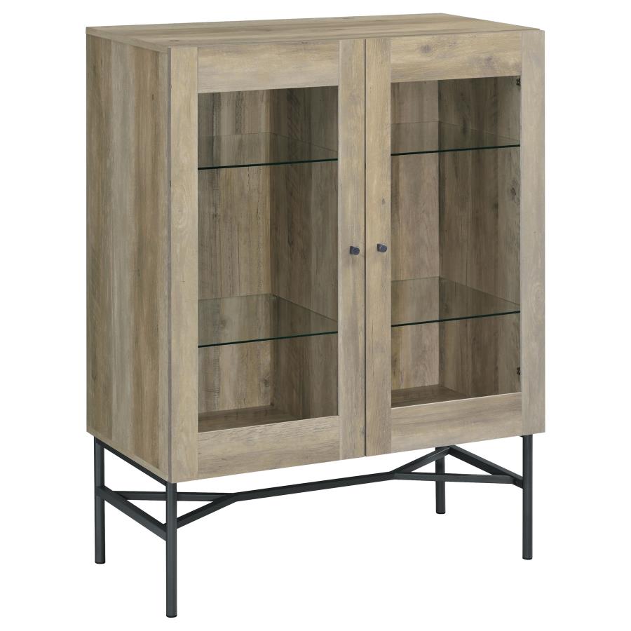 (image for) Bonilla 2-door Engineered Wood Cabinet Distressed Pine