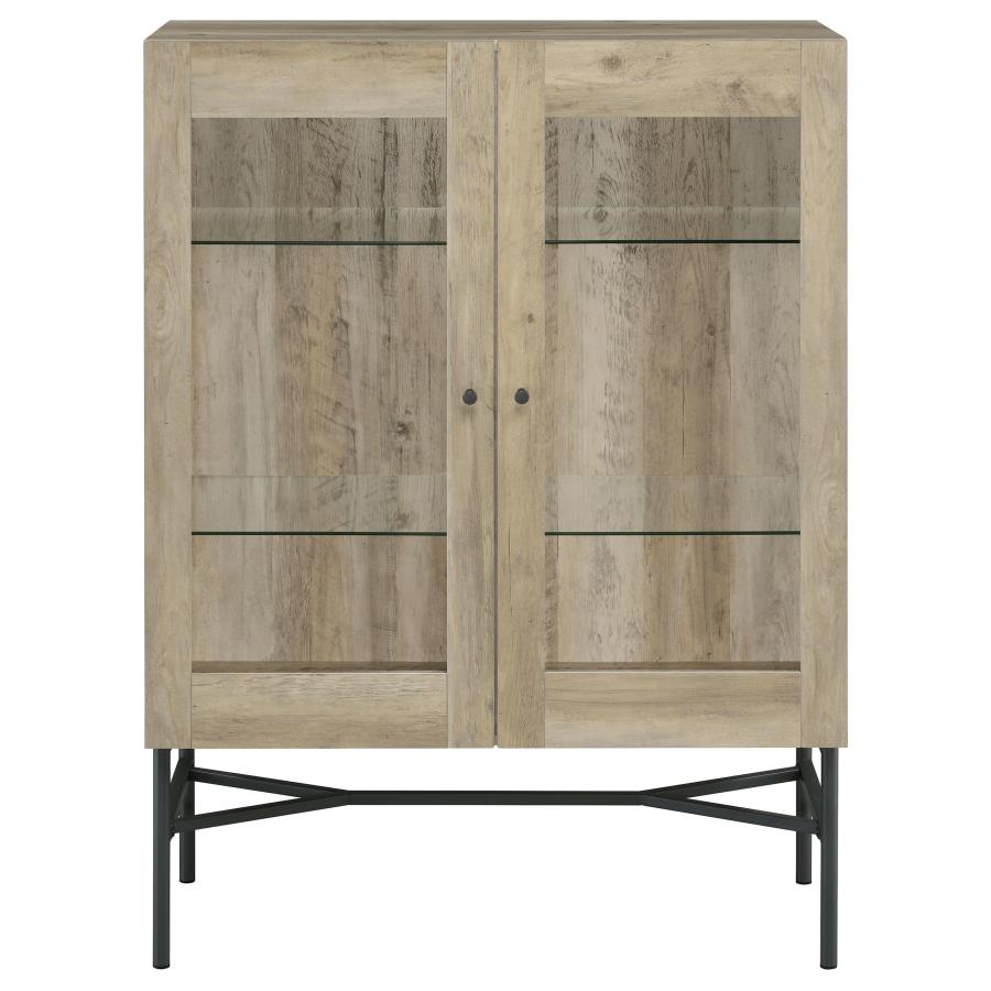 (image for) Bonilla 2-door Engineered Wood Cabinet Distressed Pine