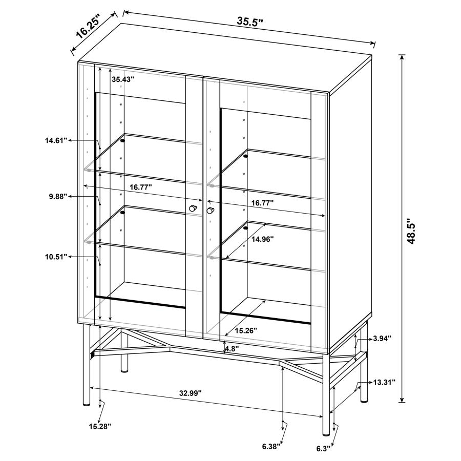 (image for) Bonilla 2-door Engineered Wood Cabinet Dark Pine