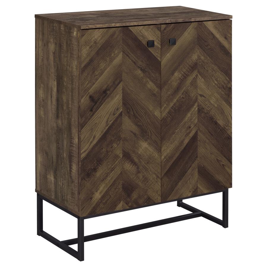 (image for) Carolyn 2-door Engineered Wood Accent Cabinet Rustic Oak